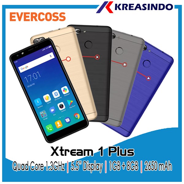 EVERCOSS U6 XTREAM 1 PLUS 1+ RAM 1GB ROM 8GB Garansi resmi