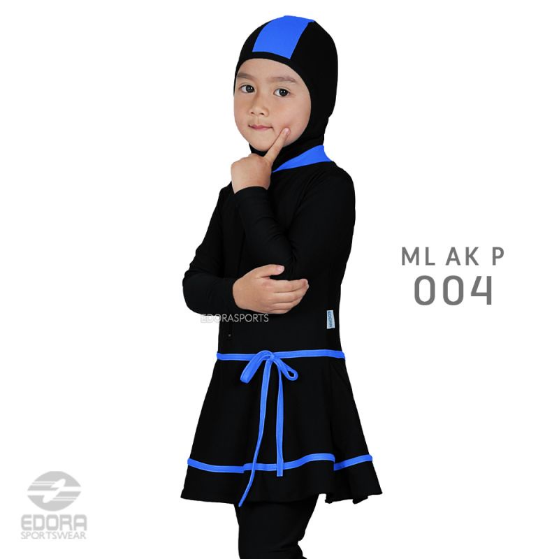 Baju Renang EDORA Anak TK Baju Renang Muslimah Anak Perempuan Baju Renang Anak Muslimah TK Edora ML 
