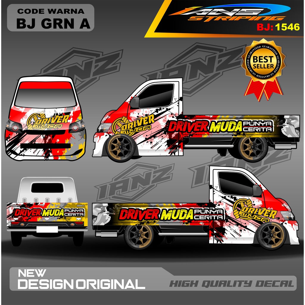 DECAL PICK UP GRANMAX CARRY L300 FULL BODY / VARIASI STIKER FULL BODY / STIKER PICK UP / STICKER GRANMAX