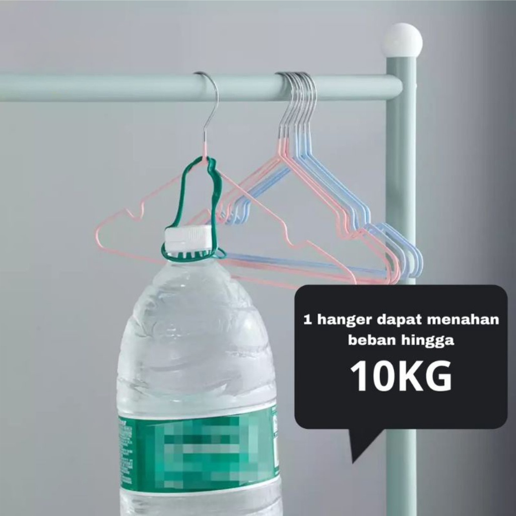 Gantungan Baju Stainlees Steel isi 10pcs Hanger 40cm &amp; 30 cm WD