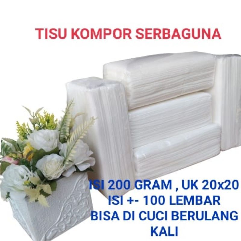 TISU KOMPOR SERBAGUNA/TISU AJAIB 200 GRAM TISU CUCI ULANG