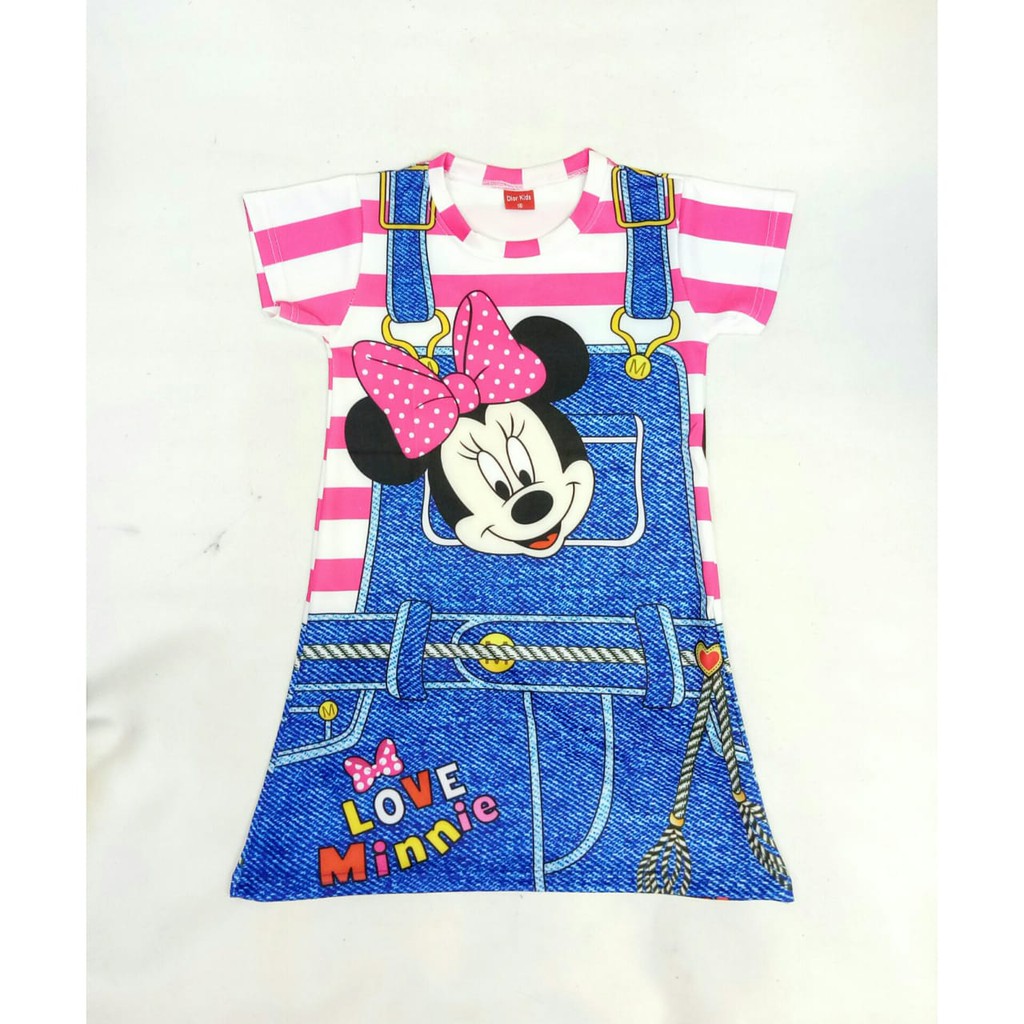 Dress anak lucu / dress anak karakter mickey / daster anak mickey / daster anak usia 2-10thn