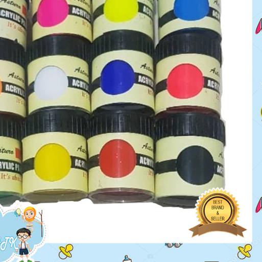 

✵ Cat Akrilik / Acrylic Paint Asturo set 12 Warna ✭