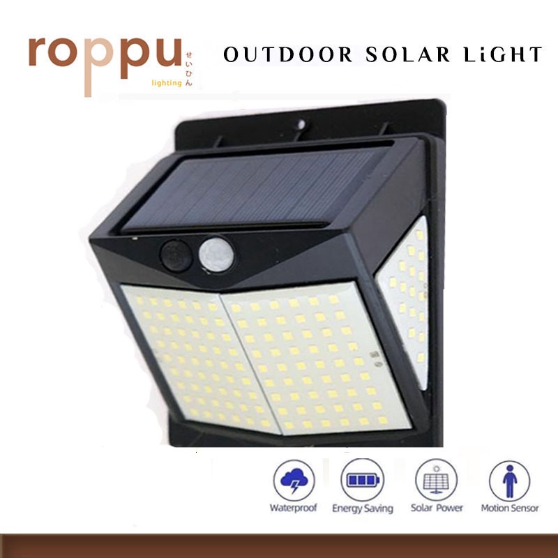 Roppu Lampu Solar Dinding Outdoor Tenaga Surya 140 LED