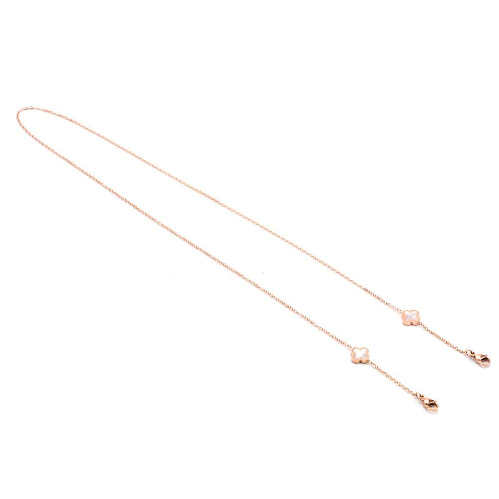 Needway Kacamata Baca Rantai Kacamata Lanyard Tali Leher Jantung Anti Hilang Bunga Kristal Korea Mutiara Rantai