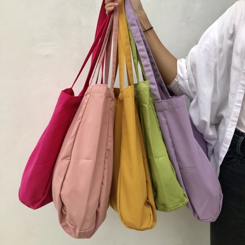 NUDIE BAG TOTEBAG CANVAS SUEDING PASTEL SERIES