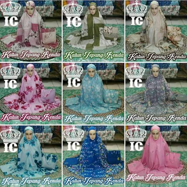 Mukena katun jepang renda