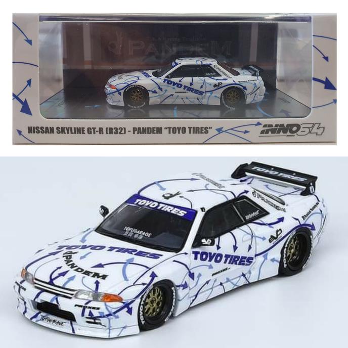 Jualan Inno 1/64 Nissan Skyline Gtr R32 Pandem Toyotires Terbatas