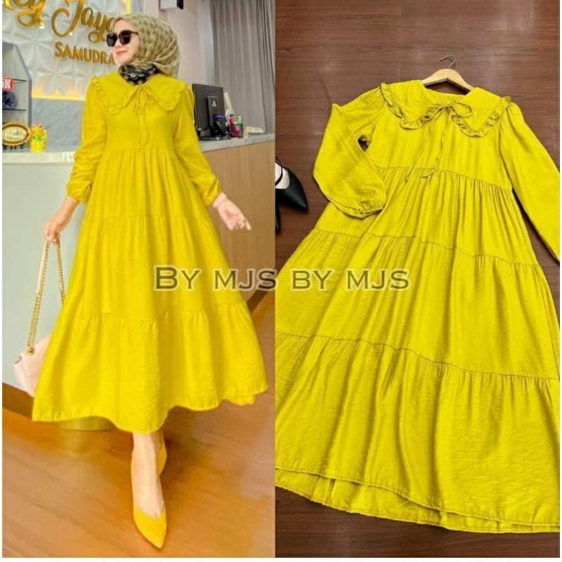 ISYANA MIDI DRESS MUSLIM POLOS KORAN SRTYLE PREMIUM MIDI DRESS BUSUI KATUN TWIL TERBARU 2022 / MIDI 
