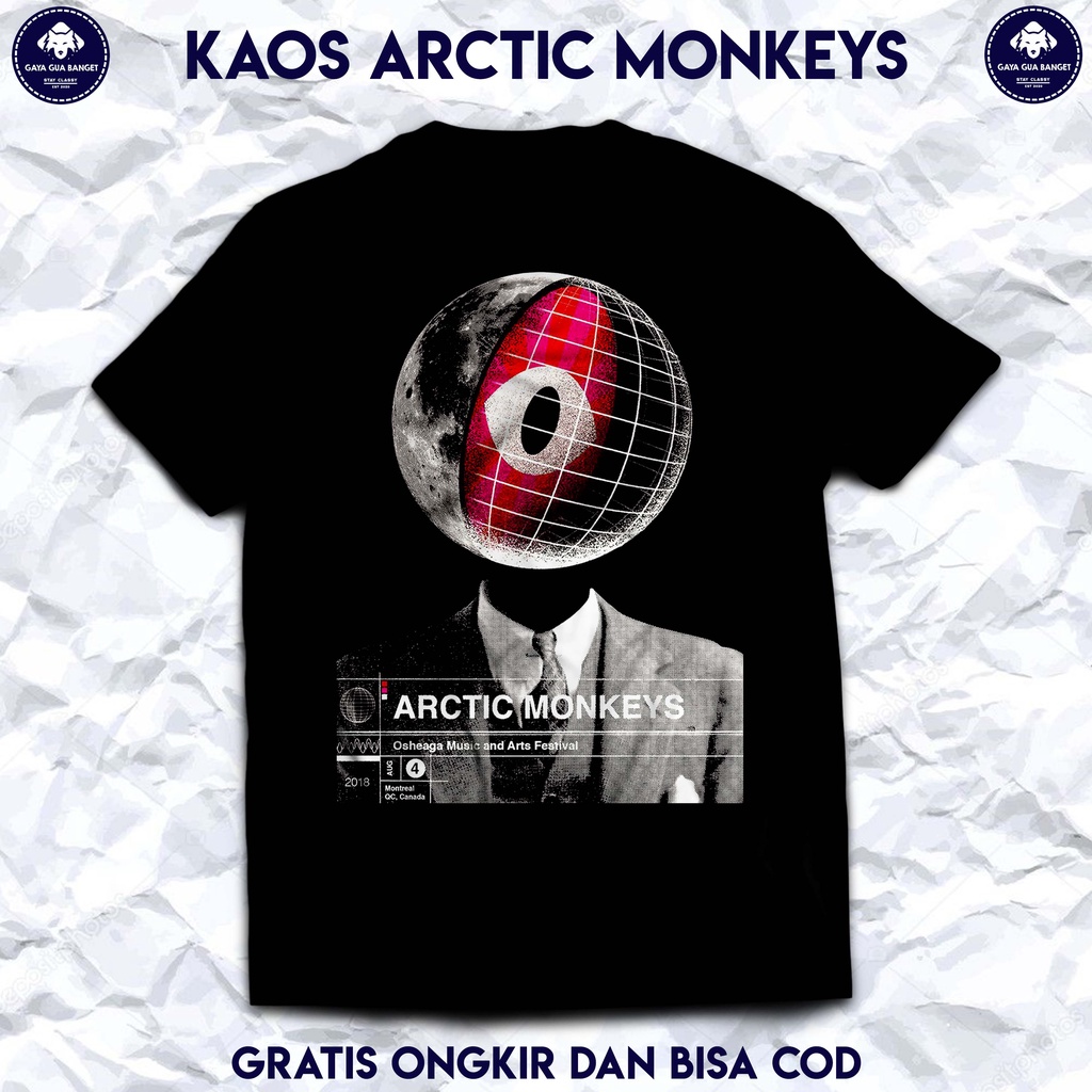 Arctic Monkeys Kaos Band Pria dan Wanita. Kaos Musik Band Rock Arctic Monkeys Original.