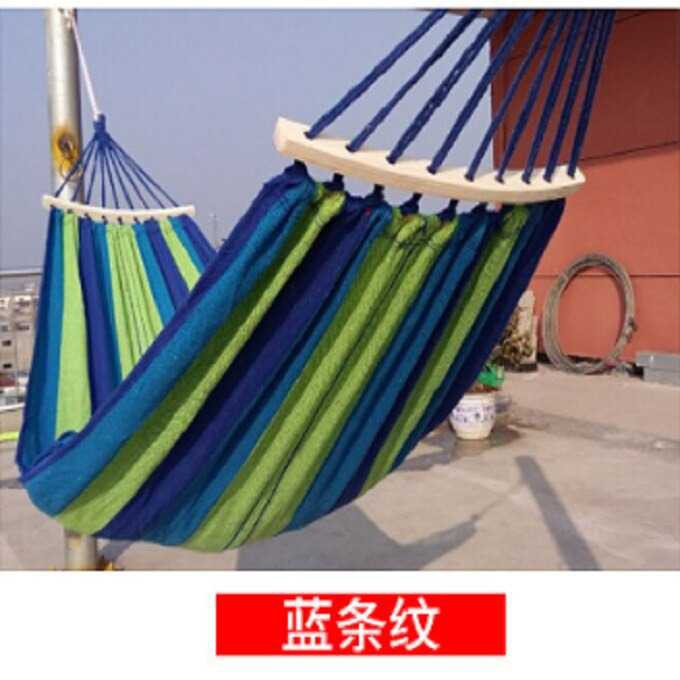 Hammock Tempat Tidur Gantung Canvas Anti Rollover Ayunan Folding Outdoor Hamock Portable Touring Camping Jelajah Alam