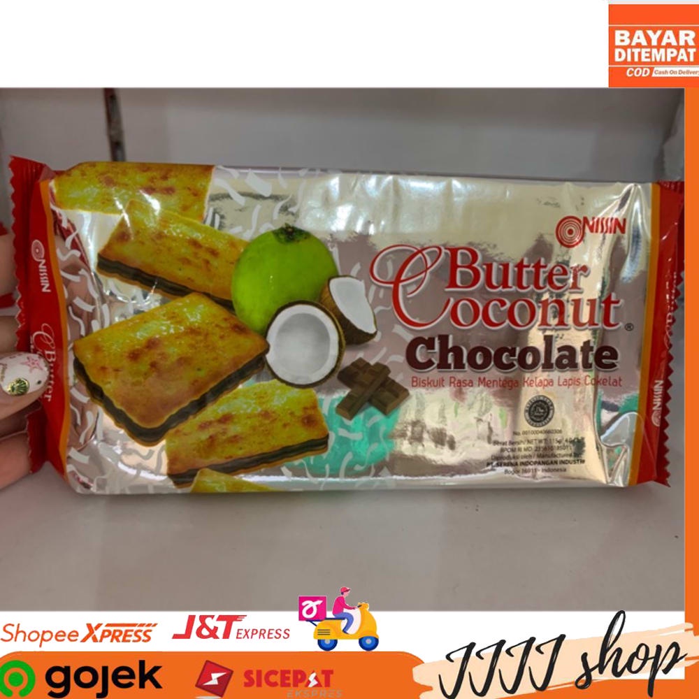 

Nissin Butter Coconut Chocolate Biskuit Snack Cemilan Rasa Cokelat Kelapa 115gr