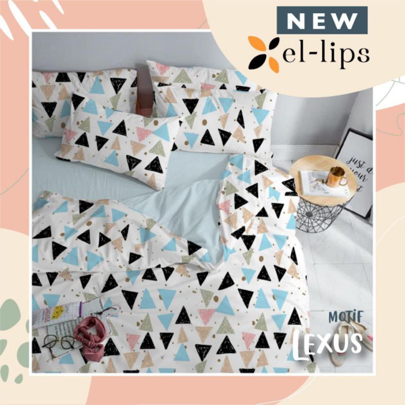 Kain Sprei EL - LIPS Motif SEGITIGA/TRIANGLE/LEXUS