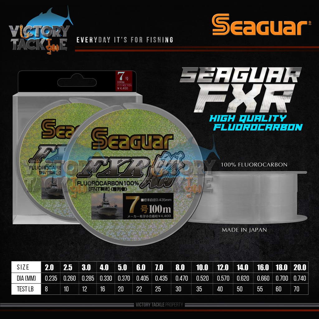 SENAR PANCING BENANG LEADER SEAGUAR FXR FLUOROCARBON 100% HIGH QUALITY MADE IN JAPAN