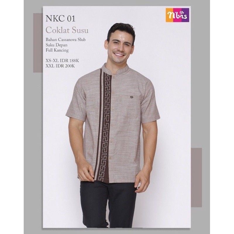Nibras NKC 01 nibras koko koko keren kemeja pria