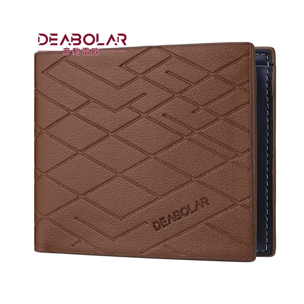 DOMPET LIPAT PRIA COKLAT KULIT PREMIUM ORIGINAL DEABOLAR NUNEZ WA532B7 IMPORT SLOT KARTU UANG TIPIS COWOK KEREN KECIL FASHION DISTRO LAKI PENDEK REMAJA KEKINIAN SIMPLE POLOS MINI BRANDED BATAM