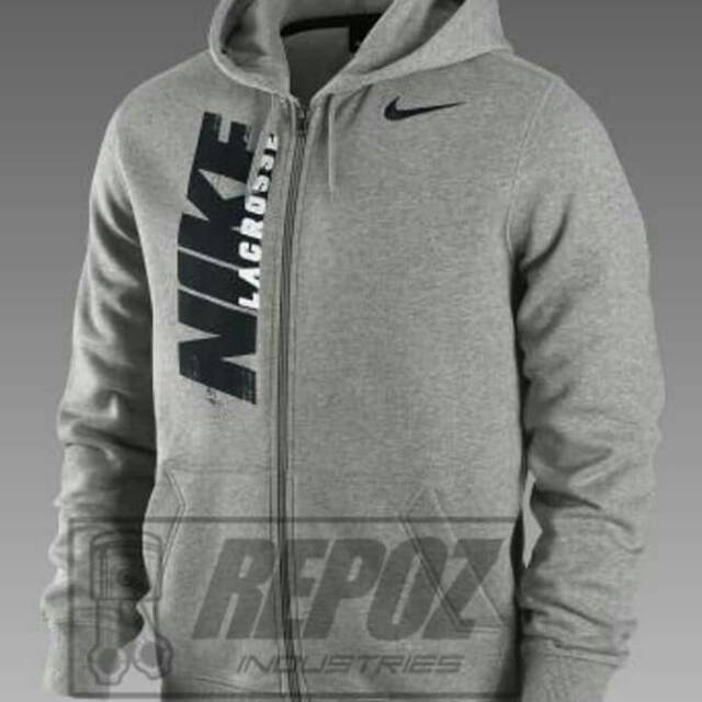 JAKET HOODIE ZIPPER NIKE GREY