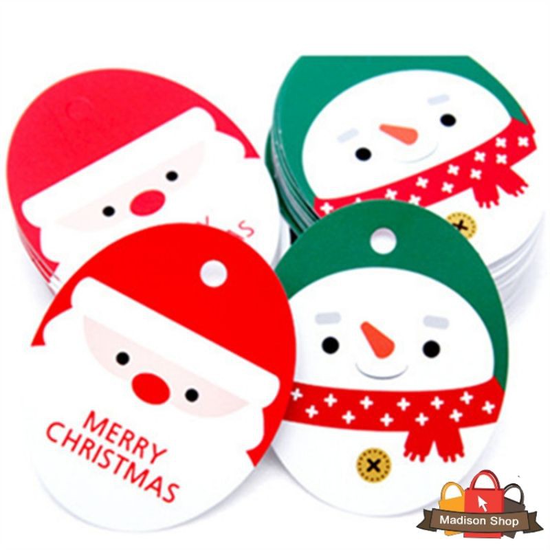 Hang Tag Natal Stiker Pohon Natal Gantungan Hanger Kado Natal Murah Hiasan Sticker Toples Box Kue