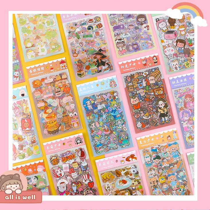 [ORGM] Aneka Sticker Motif Lucu |Sticker Dekorasi| Sticker Jurnal Panjang dan Deco Sticker SET