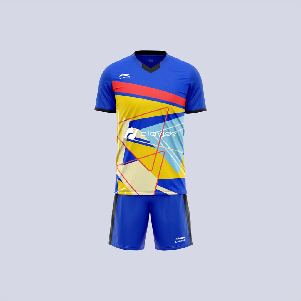 SETELAN BAJU KAOS DAN CELANA OLAHRAGA BULUTANGKIS BADMINTON LINING JERSEY PRINTING PRIA WANITA