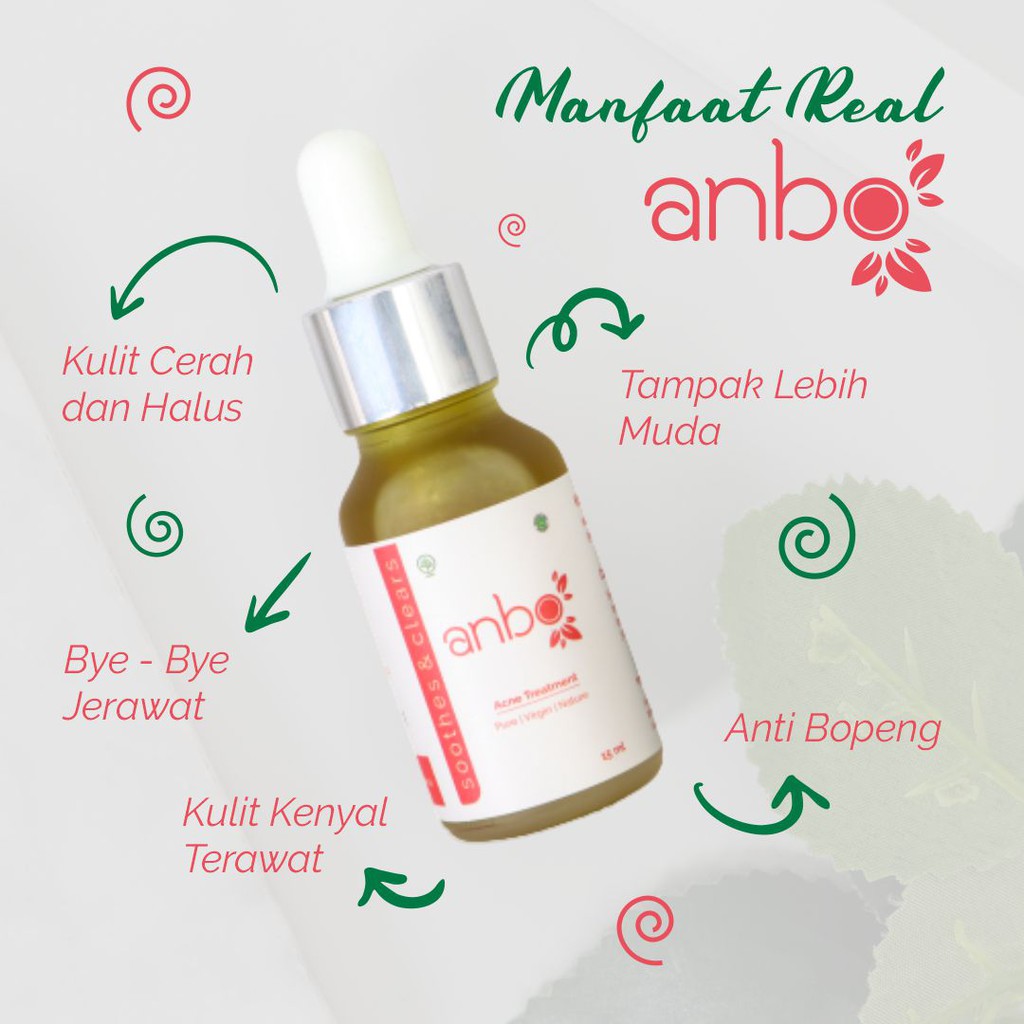 Face Oil Khusus Jerawat Batu Penghilang Bopeng Anbo 100% Natural Oil