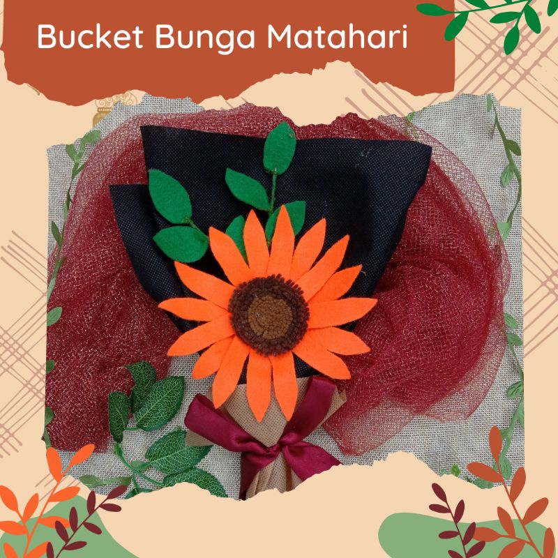 Buket Bunga Single Rose Mini Bucket Mawar mini buket bunga mawar single rose matahari dari flanel buket matahari