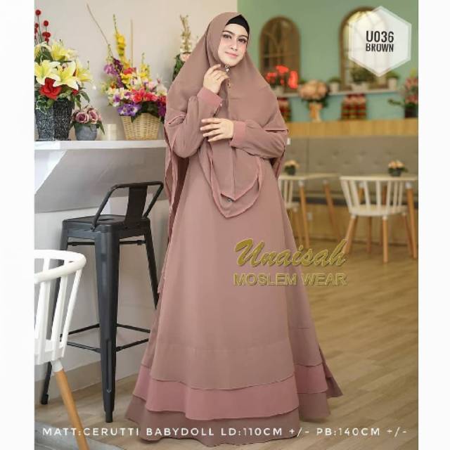 Gamis Syari Unaisah + Khimar