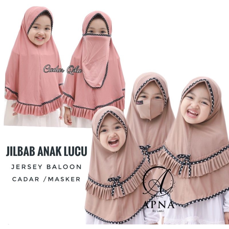 JILBAB ANAK LUCU / JILBAB ANAK MASKER / JILBAB ANAK CADAR