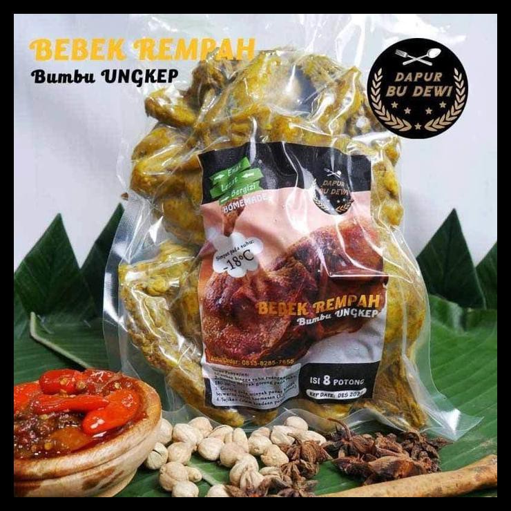

Dapur Bu Dewi - Bebek Bumbu Rempah Ungkep Instan - Isi 8 Potong