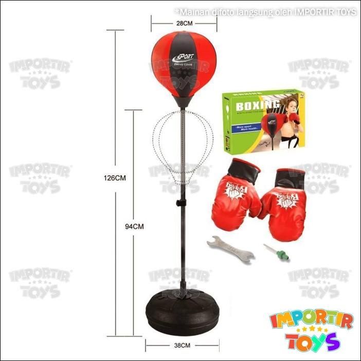 Mainan Boxing Set Alat Tinju Anak Sarung Tinju Berkualitas Besar + Tin