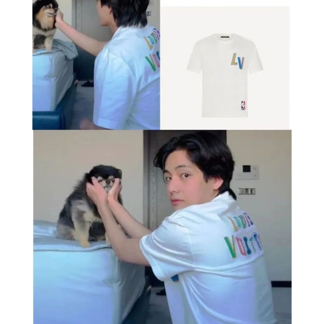 Kaos BTS V LV RAINBOW free gift