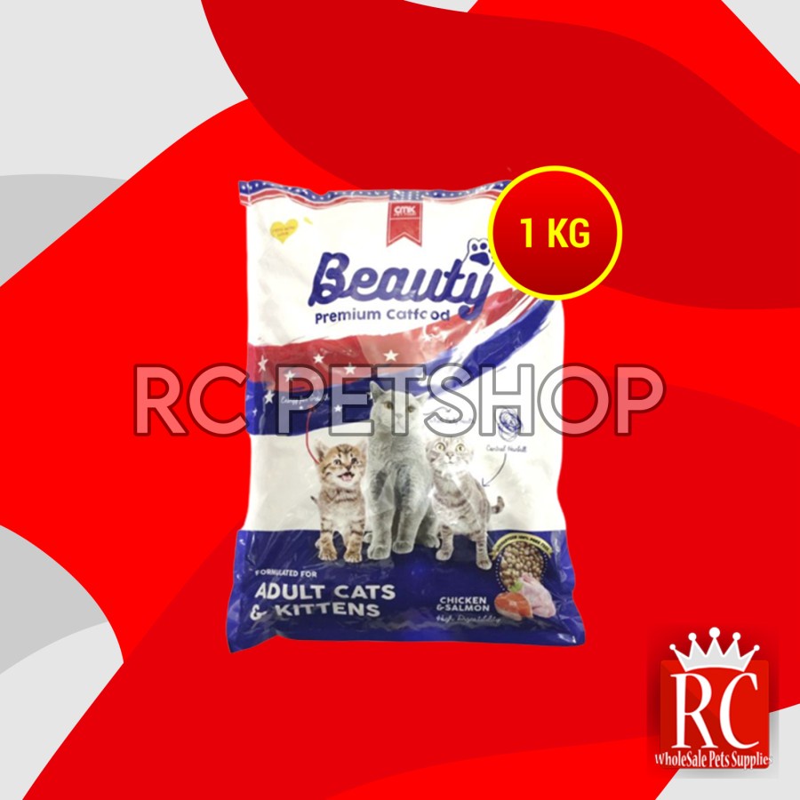 Beauty Cat Food premium makanan Kucing Dewasa Anakan Adult Kitten 1 KG