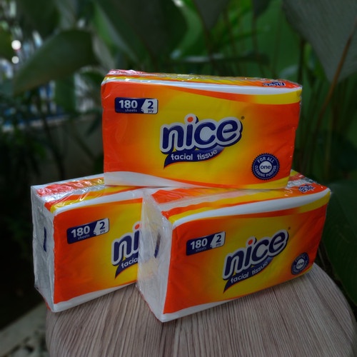 TISU NICE 180 SHEETS 2PLY FACIAL TISSUE ( PROMO SPESIAL )