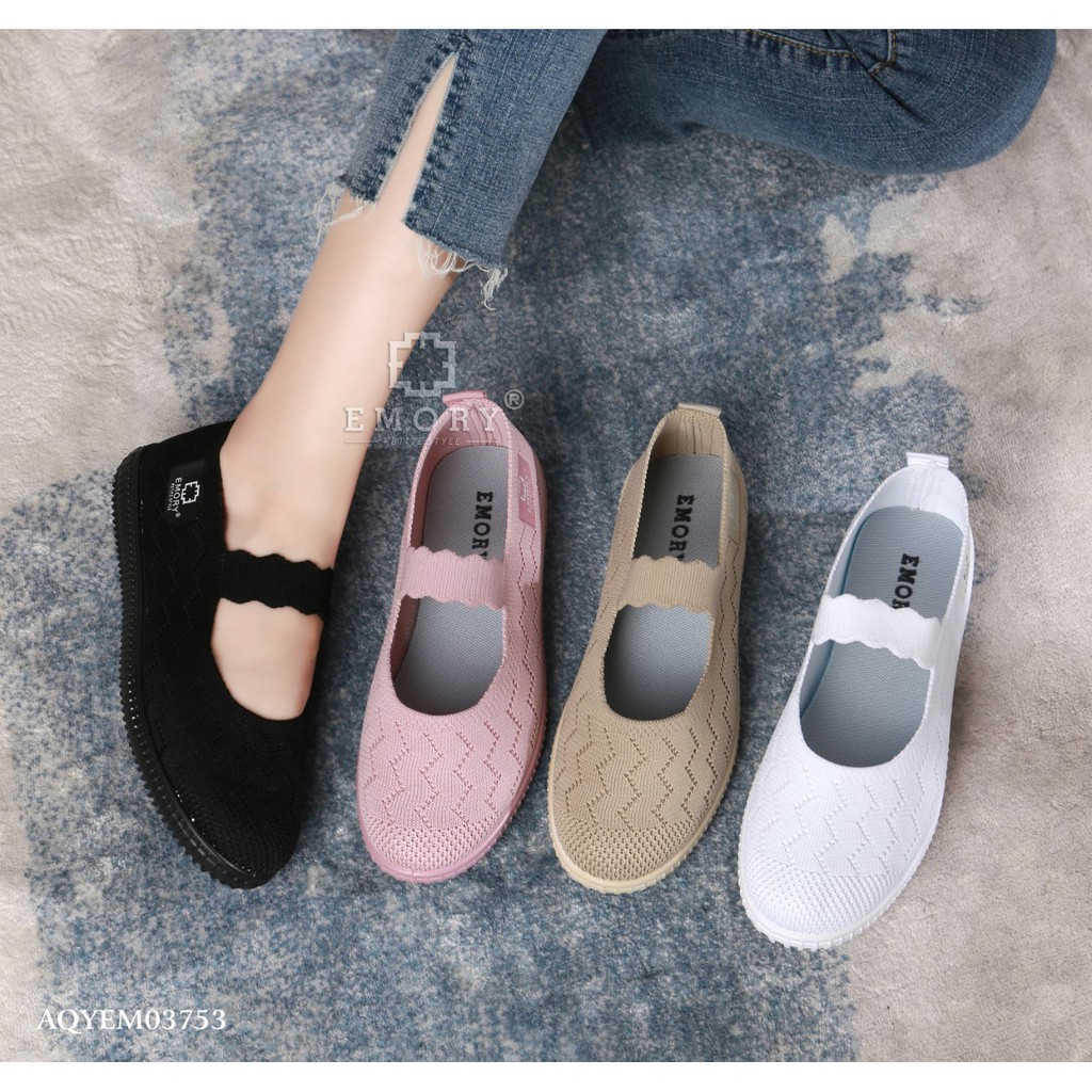 AQYEMO3753 SEPATU EMORY Flexknit  Flat ORIIGNAL