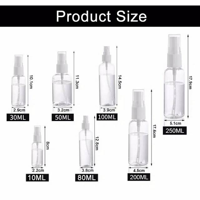 LANGSUNG KIRIM Botol Spray 250ml 100ml 60ml 30ml 20ml 10ml 500ml Sprey / Pump Wadah Hand Sanitizer