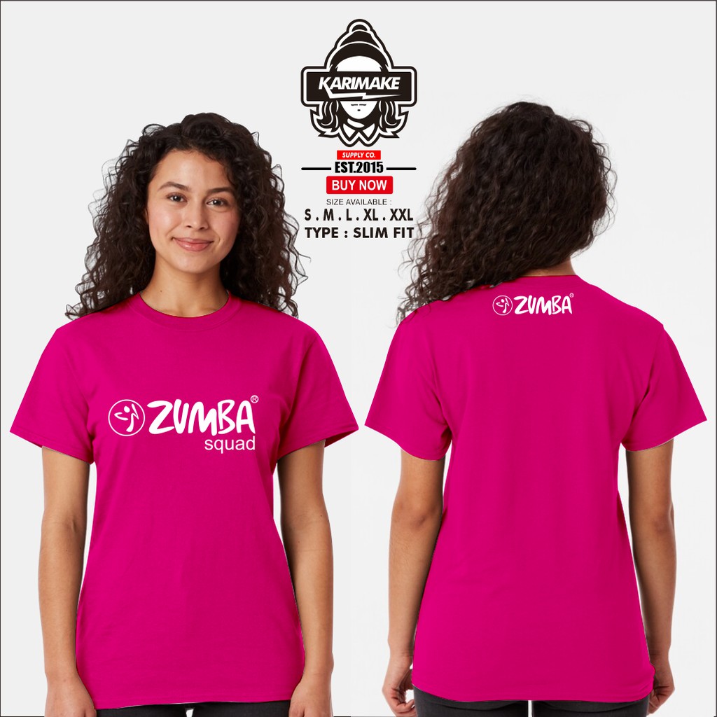 Kaos Baju ZUMBA SQUAD FITNESS Kaos Senam Aerobic Kaos Sport - juraganpoloshirt