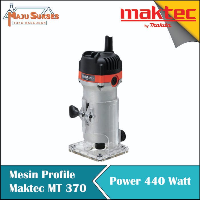 Mesin Profil / Trimmer / Router Kayu 6mm MAKTEC MT370 / MT 370 Murah by Maktec
