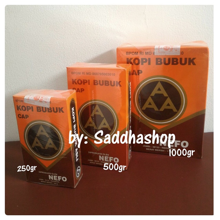 

t01thy Kopi Murni Bubuk Hitam Excelsa Nikmat Asli Cap Aaa Nefo Jambi 250Gram Ds20X11