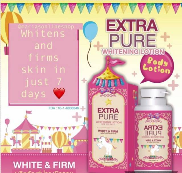 [BPOM] EXTRA PURE (SIANG)SPF 100 PA+ WHITENING HANDBODY BODYLOTION / BODY LOTION PEMUTIH BADAN 300ML