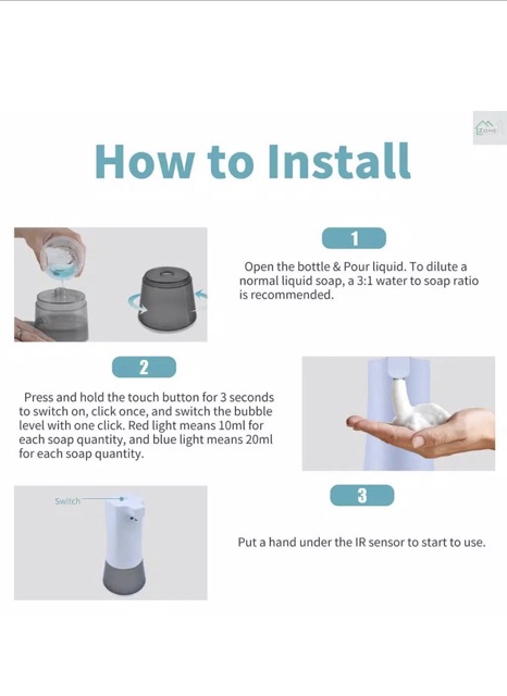 Soap Dispenser Otomatis Sensor Tempat Sabun Cair Foam Sanitizer Recharge