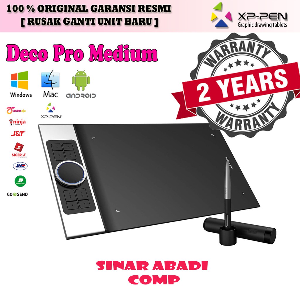 XP pen deco Pro Medium PenTablet With Tilt Function 8192 level Support Android 6.0 laters