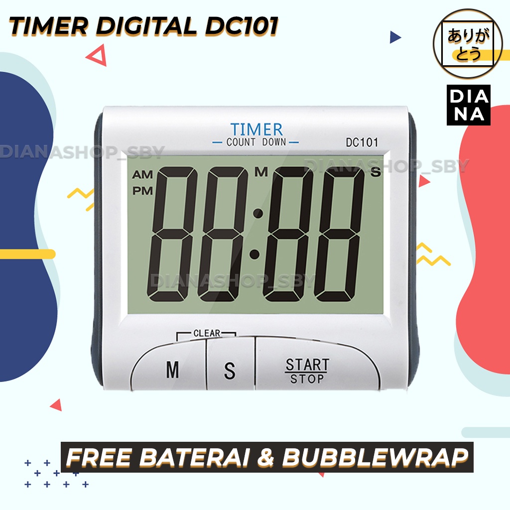 Timer Masak Dapur Digital LCD Kitchen Timer Cooking Kopi Kue Roti Baking