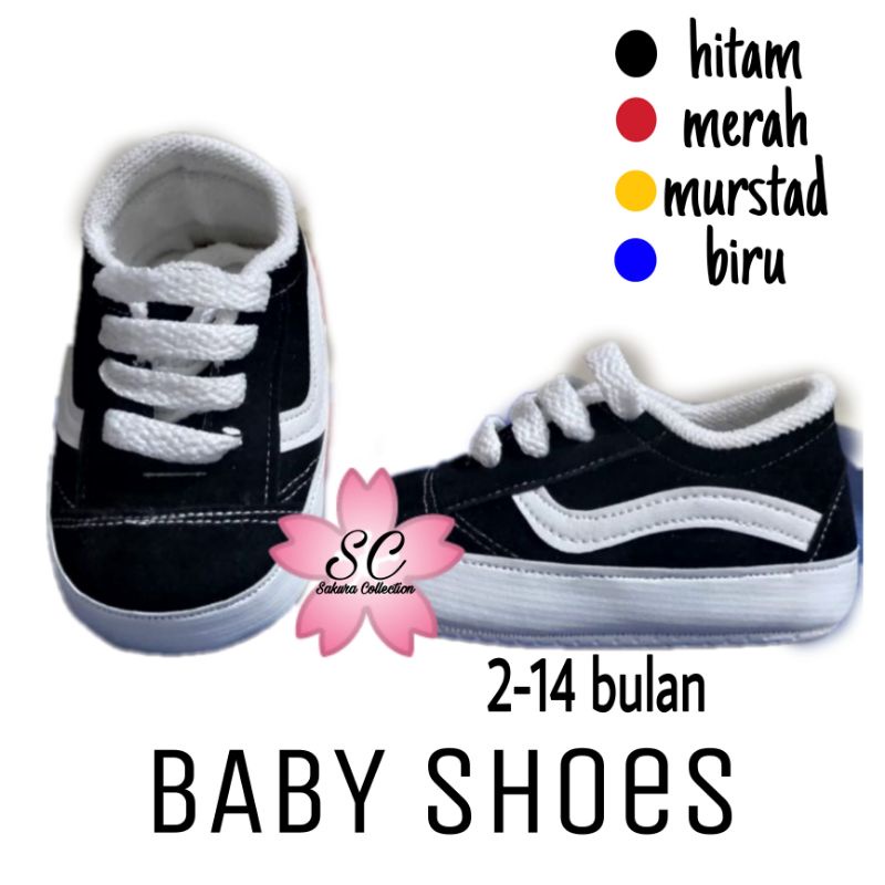 SEPATU BAYI VANS OLD SKOOL ANAK | OLD SCHOOL | DISTRO VANS OFF THE WALL | BABY KIDS | HITAM BLACK |  UNISEX PRIA WANITA LAKI LAKI PEREMPUAN | SEPATU ANAK BAYI | BEST SELLER !!