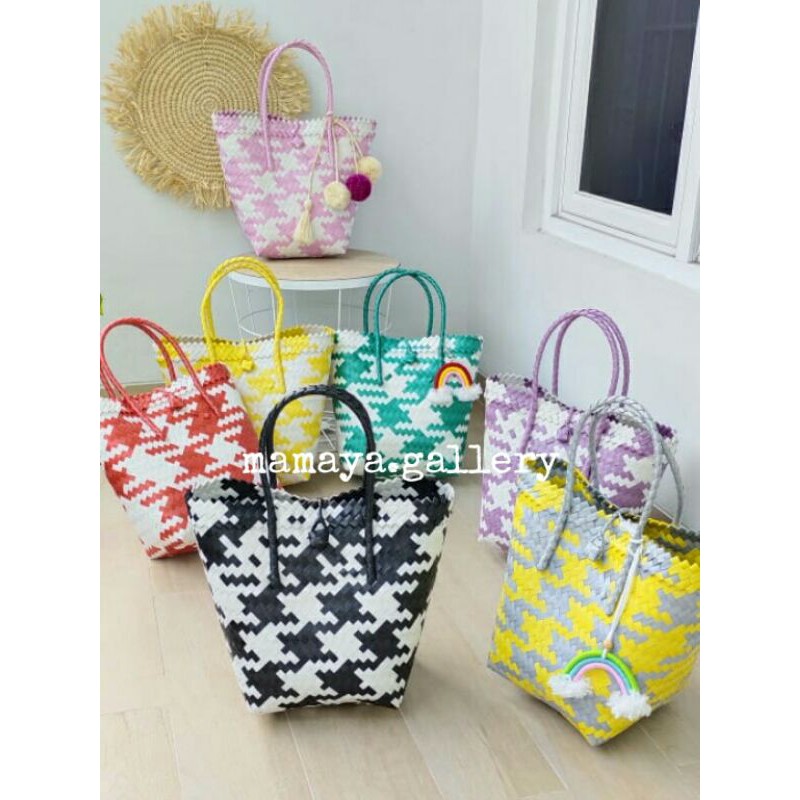 BEST SELLER Tas Monochrome size M Hits Tas Wira Pastel/Tas Anyaman/Tas Bakul