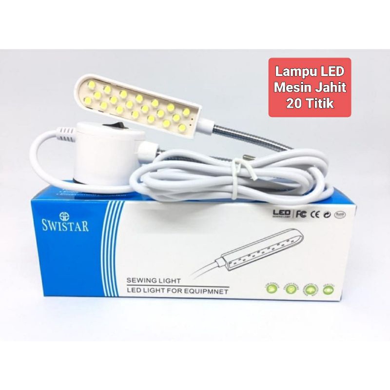 Lampu LED Mesin Jahit 20 Titik Magnet