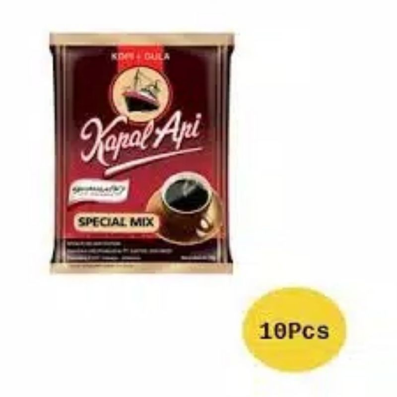 

Kopi Kapal Api Special Mix Kemasan Sachet 24 gram (1 Renteng 10 Sachet)