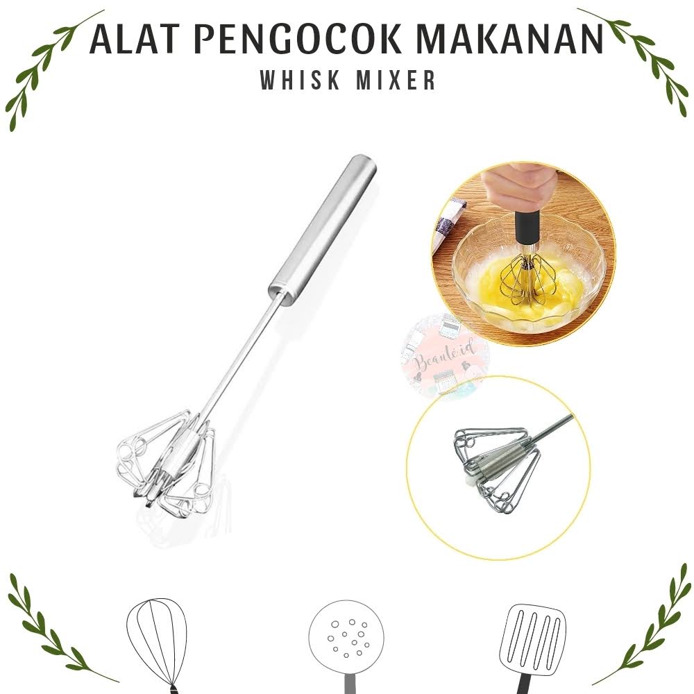 Alat Pengocok Telur Tepung Whip Cream Butter Susu Kocokan Adonan Multifungsi Hand Whisk Mixer Bahan Stainless Steel