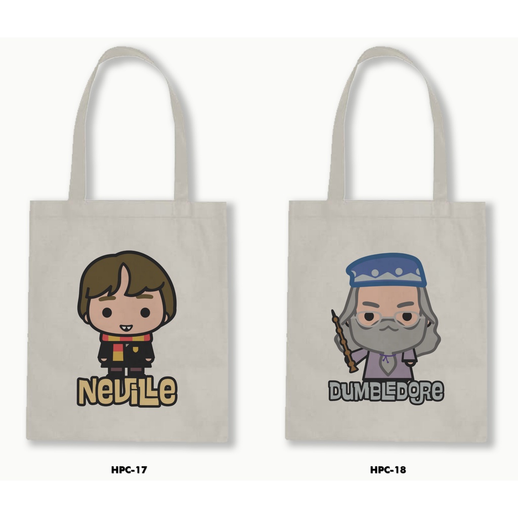 TOTE BAG BLACU -  HARRY POTTER CARTOON 01