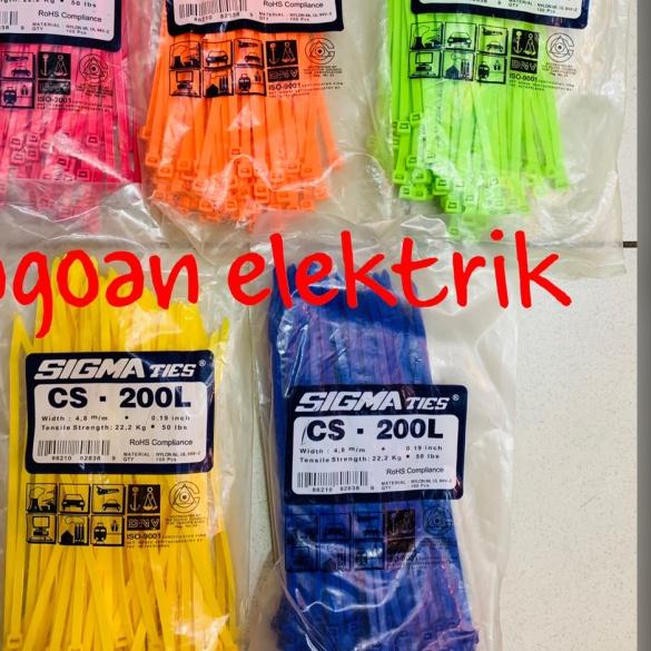 

♬ Kabel Tis / Cable Ties CS-200L Warna 20 cm SIGMA ORIGINAL ➢