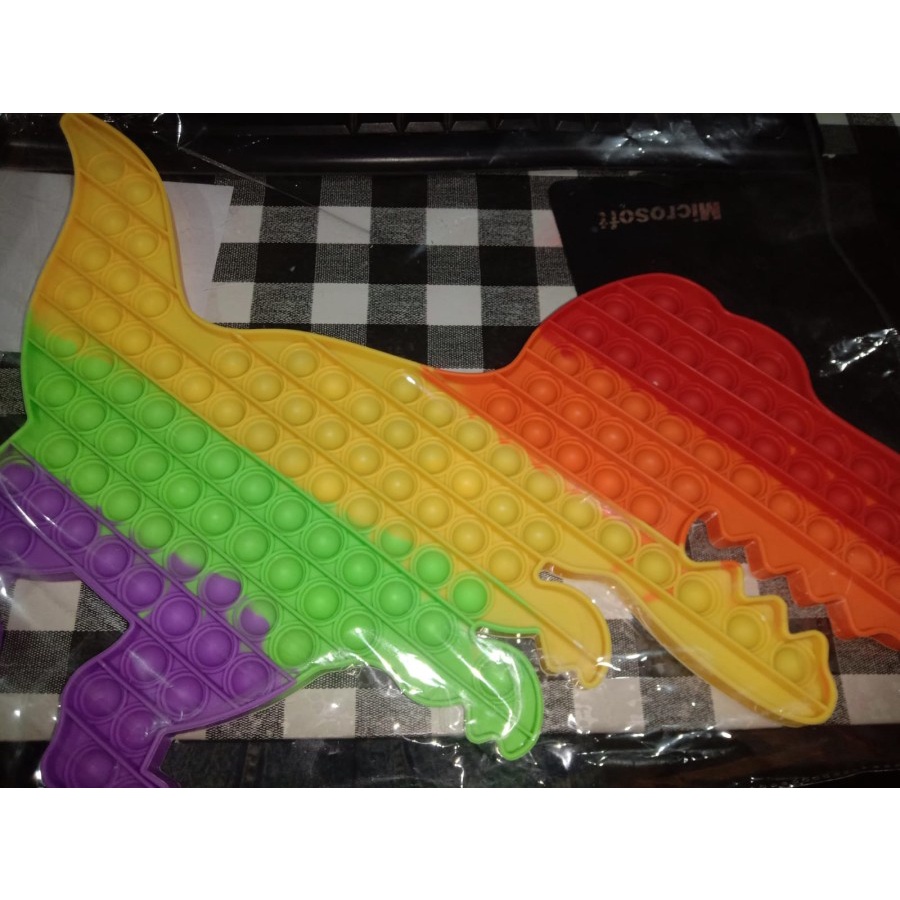 POP IT TERBARU JUMBO DINO SAURUS PELANGI